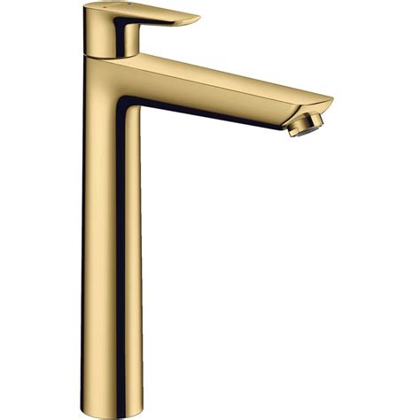 Hansgrohe Talis E Polished Gold Optic Basin Mixer Tap 240 With Pop Up Waste