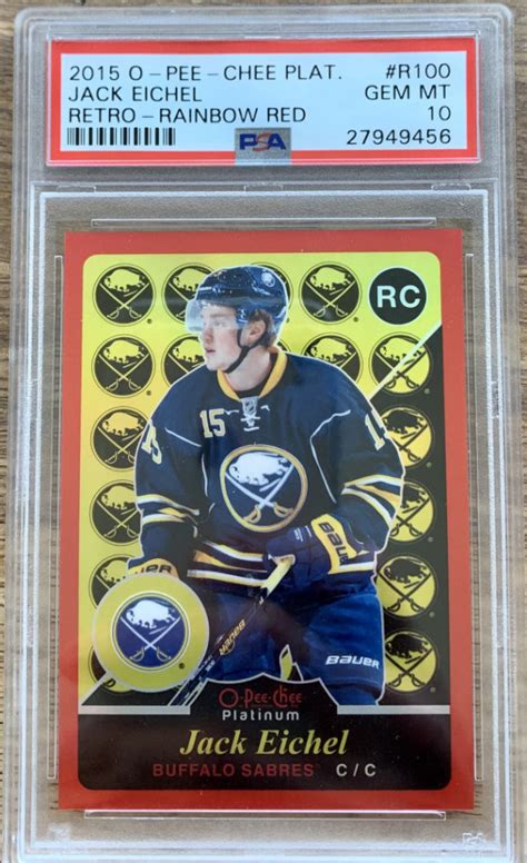 Opc Platinum Jack Eichel Retro Rainbow Red Psa Mcp