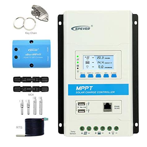 EPEVER MPPT 40a Solar Charge Controller With Ebox WiFi 40 Amps 12V 24V