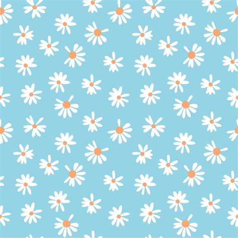 Daisy Flower Pattern Illusration Floral Background 42971153 Vector Art