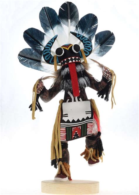 Guard Blue Whipper Kachina Doll Navajo Handmade