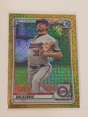 2020 Bowman Chrome Jordan Balazovic 1st Bowman Gold Mojo Refractor S