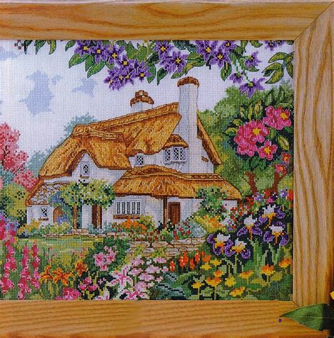 Schema Cross Stich Cottage Fiorito