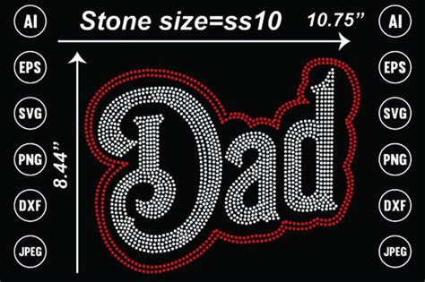 Dad Rhinestone Templates Design Graphic By Transform Creative