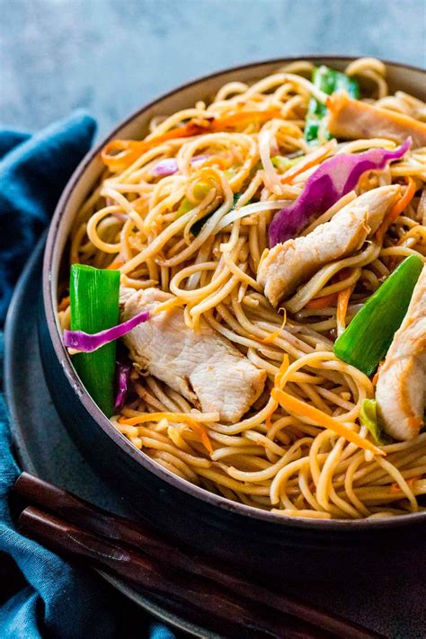 Receta Fideo Chow Mein Con Pollo Y Verduras