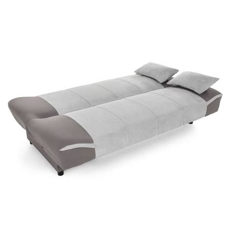 Canapé clic clac gris convertible ALTON Cdiscount Maison