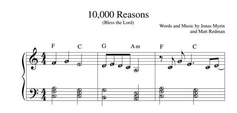 10 000 Reasons Bless The Lord Oh My Soul Matt Redman Digital Sheet