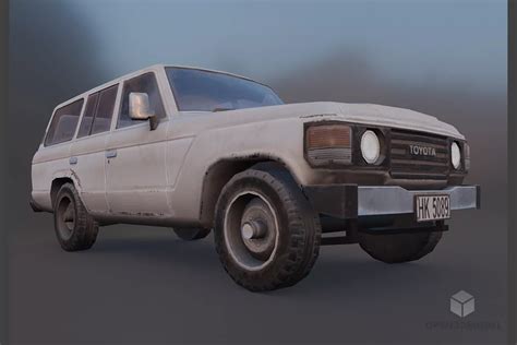 Toyota Land Cruiser Low Poly Car Modelo D Gratis Blend C D Dae