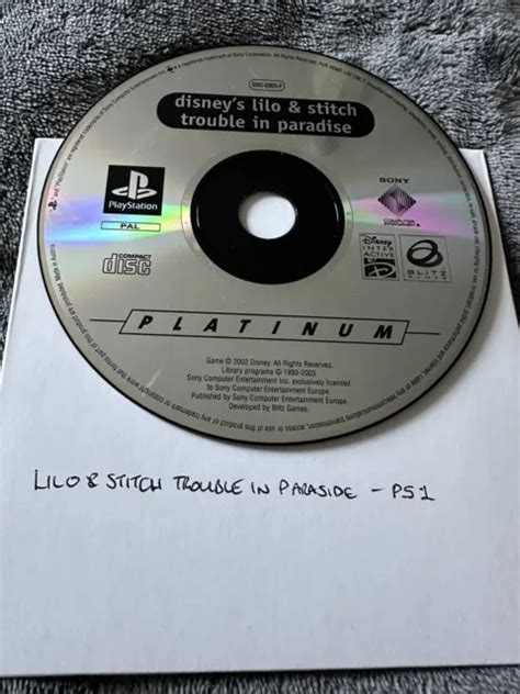 LILO STITCH Trouble In Paradise Sony PlayStation 1 Disk Only 3