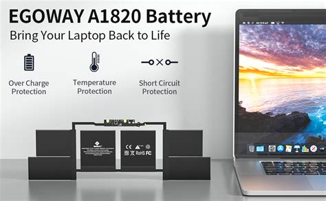 A1707 Laptop Akku Egoway A1820 Replacement Battery For MacBook Pro 15