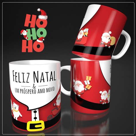 Caneca Personalizada Feliz Natal E Um Pr Spero Ano Novo Estampendo