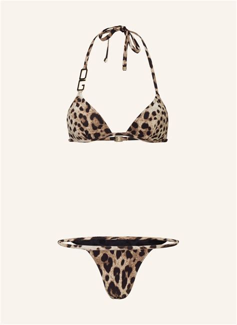 Dolce Gabbana Triangle Bikini In Black Beige Breuninger