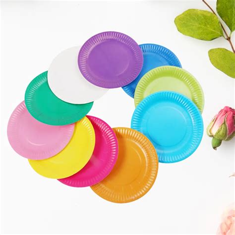 SET DE VAISSELLE JETABLE E Plates 10pcs Assiettes En Papier Jetables