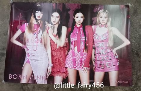 WTS Blackpink Born Pink Album Folded Poster Hobbies Toys