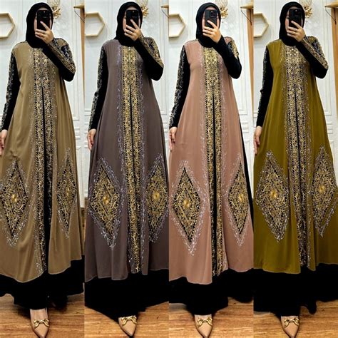 Jual Abaya Turki Terbaru Mewah 2024 Gamis Abaya Hitam Remaja Abaya