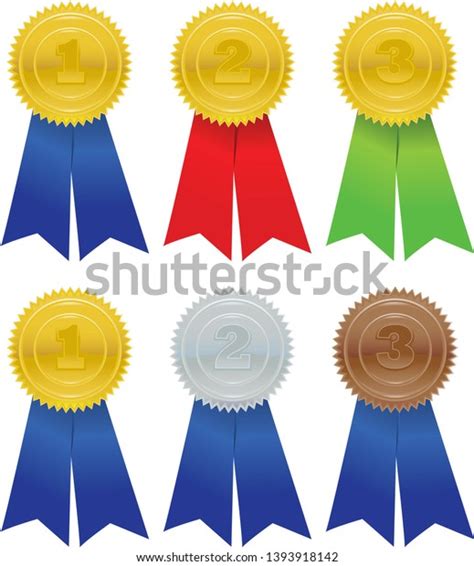 First Second Third Place Ribbons Stock Vector (Royalty Free) 1393918142 ...