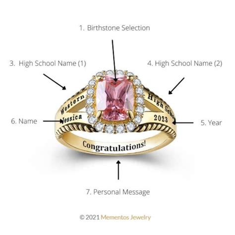 Customized Sterling Silver Womens High School Class Ring Etsy Class Rings For Girls Senior