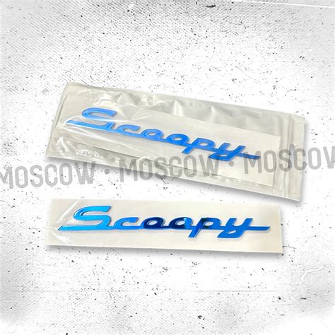 EMBLEM SCOOPY 3D TIMBUL SEPASANG 2PCS STRIPPING 3 DIMENSI LOGO HONDA