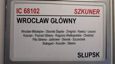 Ic Szkuner WrocŁaw GŁÓwny PoznaŃ GŁÓwny 1724 Youtube