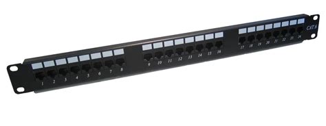 Patch Panel Cat Portas Gigabit Preto Ed Cabos