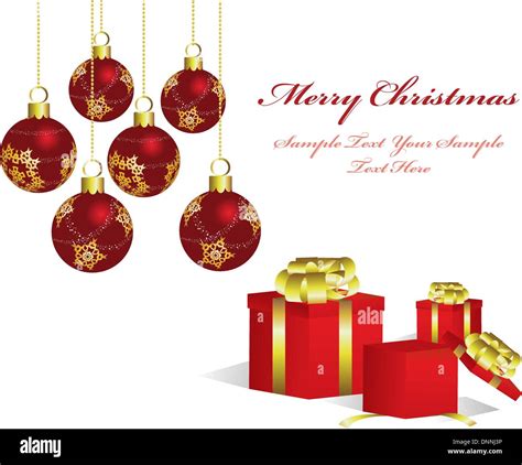 Beautiful Vector Christmas New Year Background For Design Use Stock