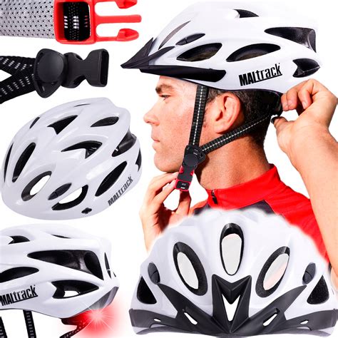 Kask Rowerowy Damski Męski Sport Regulowany 57 62 BIAŁY MalTrack