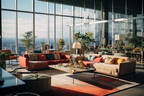 Premium Ai Image High Rise Modern Interiors Generative Ai