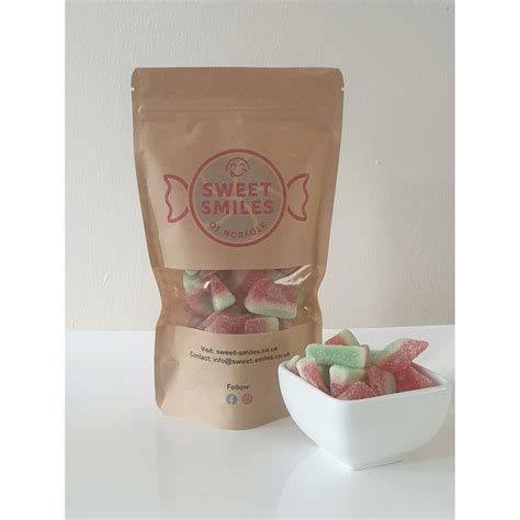 Sweet Smiles Fizzy Watermelon Slices Sweet Pouch 200g Jarrolds Norwich