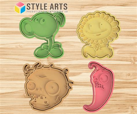 Stl File Plants Vs Zombies Cookie Cutters Cookies D Printable