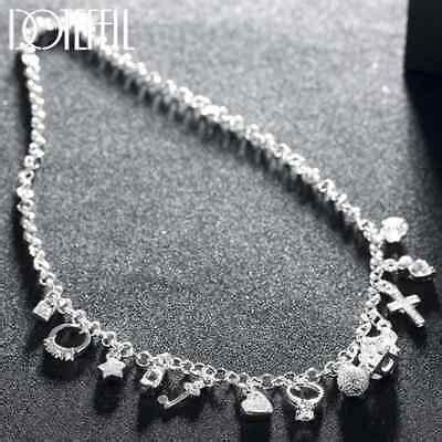 DOTEFFIL 925 Sterling Silver Key Lock Stars Necklace Wedding Party