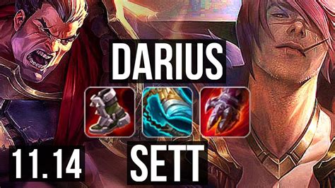 DARIUS Vs SETT TOP 7 Solo Kills 1 8M Mastery 800 Games 17 3 5