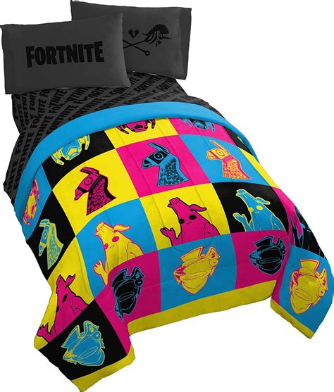 Jay Franco Fortnite Neon Warhol 5 Piece Full Bed Set