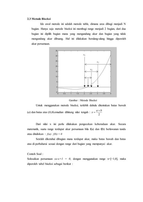 Tabel Biseksi Regula Falsi PDF