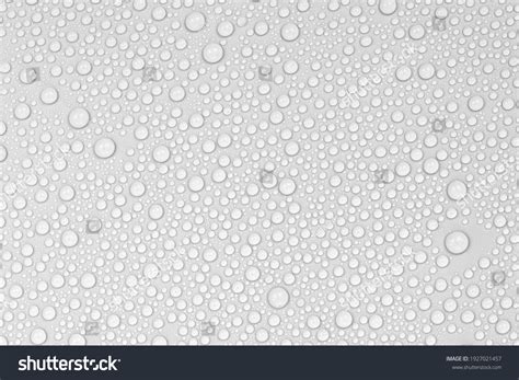 Water Droplets On White