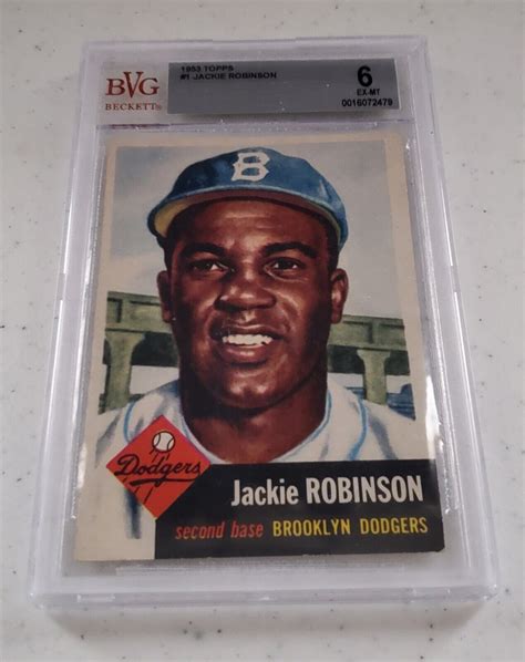 Topps Jackie Robinson Brooklyn Dodgers Bvg Ebay