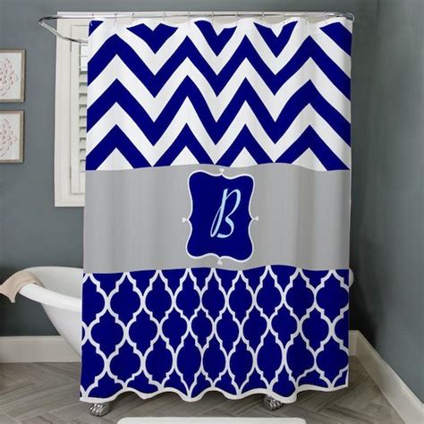 Navy And Blue Design Shower Curtain By Laugh Out Loud Designs Cafepress