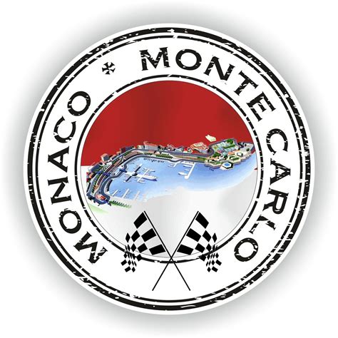 Monaco Monte Carlo Seal Sticker Round Flag For Laptop Book Etsy In