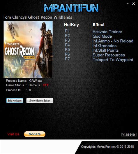 Tom Clancys Ghost Recon Wildlands Trainer V Mrantifun Game