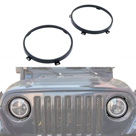 Suporte De Farol Redondo Para Jeep Wrangler Jk Par De Polegadas