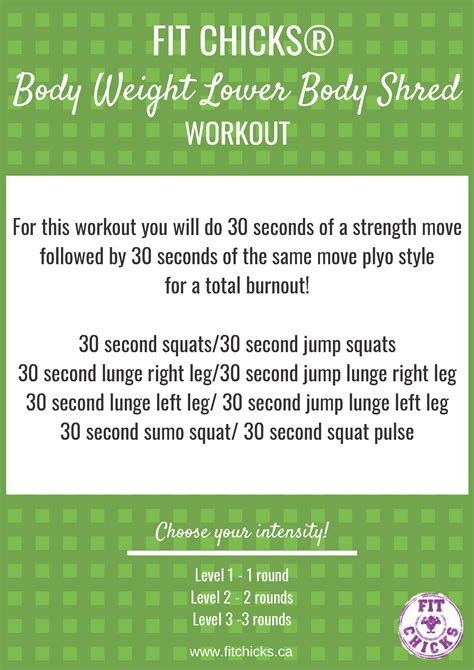 Fit Chicks Friday Lower Body Shred Hiit Workout — Fit Chicks Blog