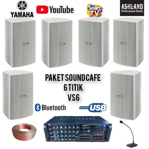 Jual Paket Sound Cafe Dan Restoran Amplifier Bluetooth Usb Speaker