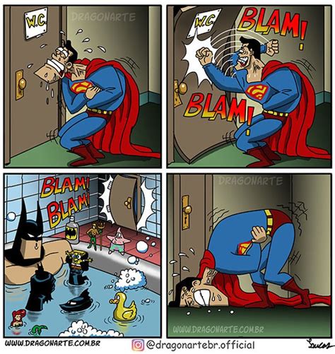 Artist Shows The Daily Life Of Superheroes And Other Famous Characters ...