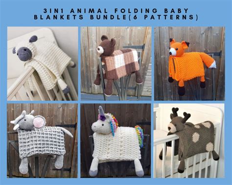 Animal Baby Blankets Pattern Bundle Crafting Happiness