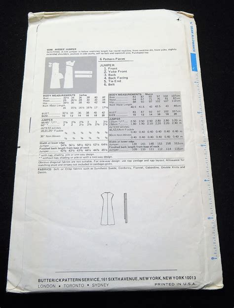 Butterick Fast And Easy Misses Jumper Pattern Size Etsy