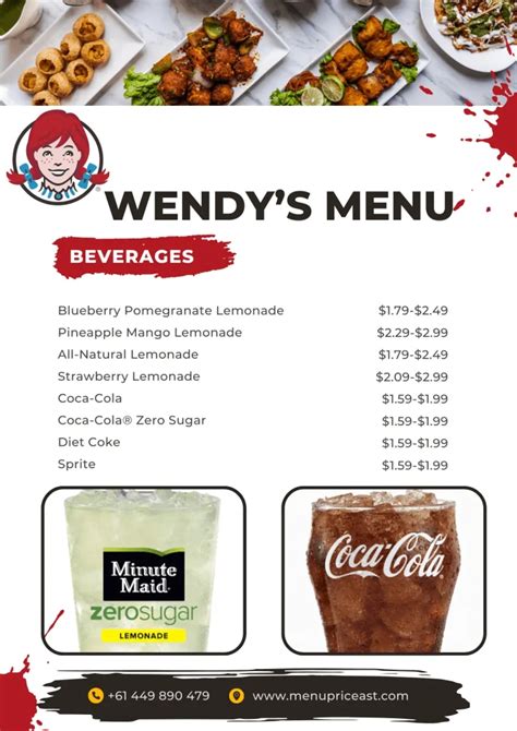 Latest Wendy's Menu with prices January 2025 | MPA