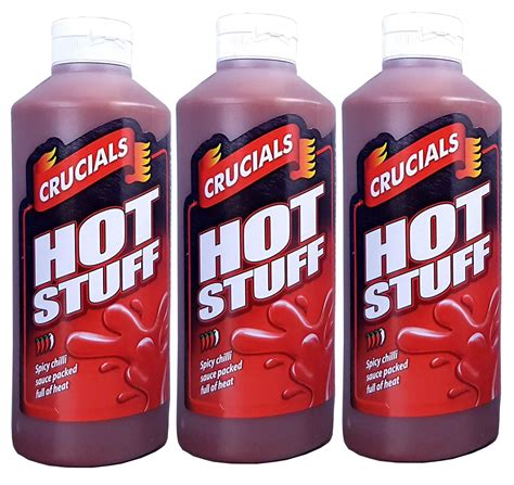 Crucials Hot Stuff Sauce 500ml 3 Pack Amazon Co Uk Grocery
