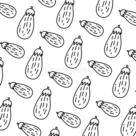 Linha Fundo Saudável Do Legume Fresco Da Beringela Ilustração do Vetor