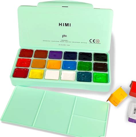 Himi Gouache Paint Set Colors X Ml With A Palette A Carrying