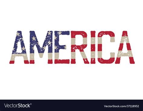 America Grunge Word Sign Royalty Free Vector Image