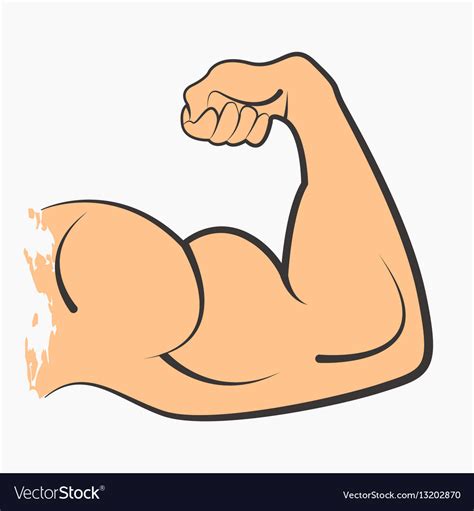 Strong power muscle Royalty Free Vector Image - VectorStock